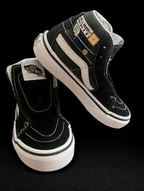 Vans Black and White Kids Sneakers